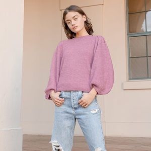 NWOT Lulu’s Balloon Sleeve Sweater